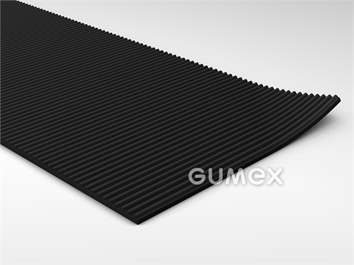 Gummiboden RW2 P9540, 3mm, Breite 1400 mm, 65°ShA, NBR-SBR ölbeständig,, -10°C/+70°C, schwarz, 